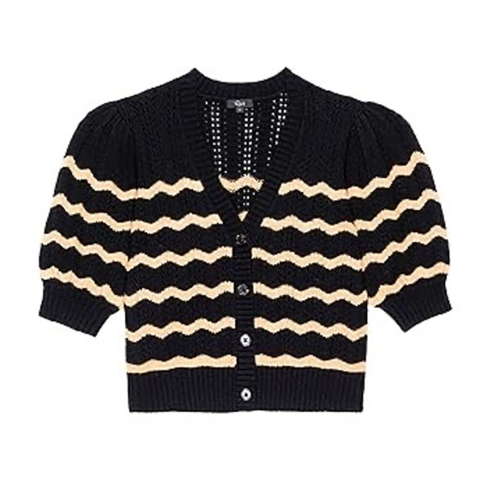 Rails Black and Cream Wave Cardigan